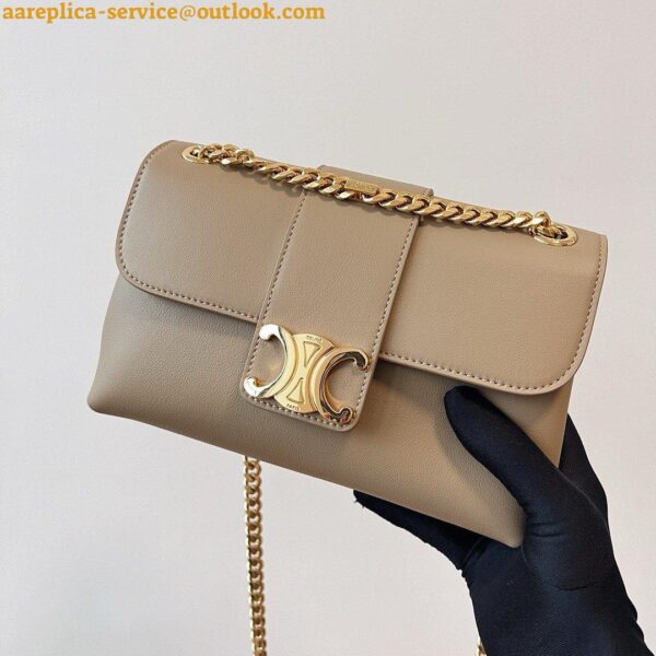 Replica Celine Teen Victoire Bag in Brown Sepia Calfskin 9