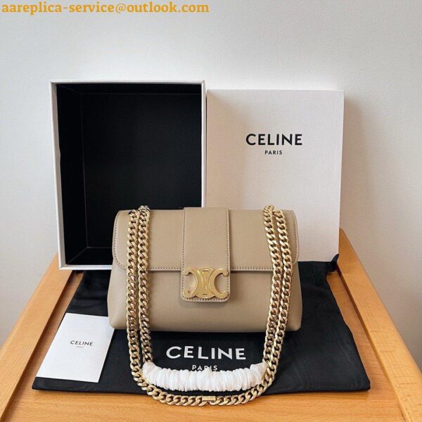 Replica Celine Teen Victoire Bag in Brown Sepia Calfskin 12