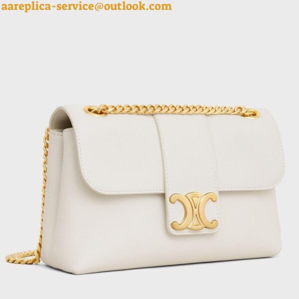 Replica Celine Teen Victoire Bag in White Calfskin 3