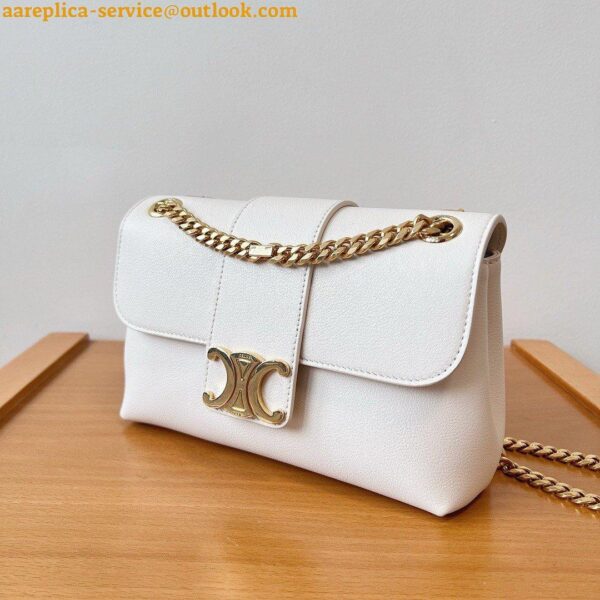 Replica Celine Teen Victoire Bag in White Calfskin 11