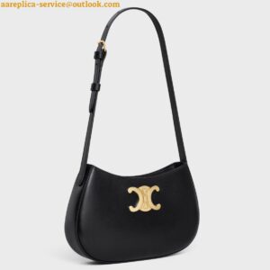 Replica Celine Tilly Medium Bag in Black Calfskin