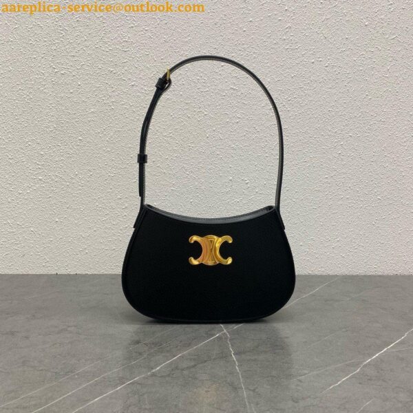 Replica Celine Tilly Medium Bag in Black Calfskin 12