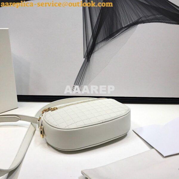 Replica Celine Small C Charm Bag In Quilted Calfskin 188363 White 9