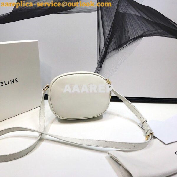 Replica Celine Small C Charm Bag In Quilted Calfskin 188363 White 10