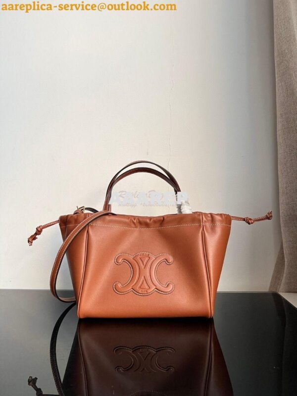 Replica Celine Small Cabas Drawstring Cuir Triomphe In Smooth Calfskin 3