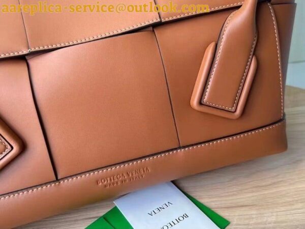 Replica Bottega Veneta Arco Medium Bag In Caramel Intrecciato Calfskin 6