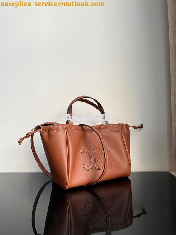 Replica Celine Small Cabas Drawstring Cuir Triomphe In Smooth Calfskin 4