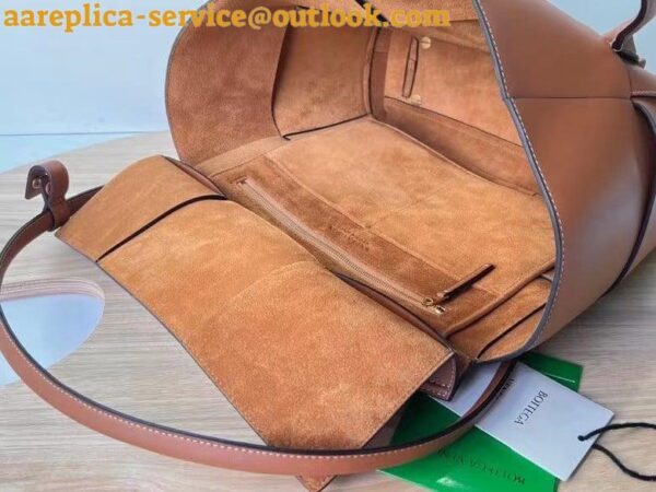 Replica Bottega Veneta Arco Medium Bag In Caramel Intrecciato Calfskin 11