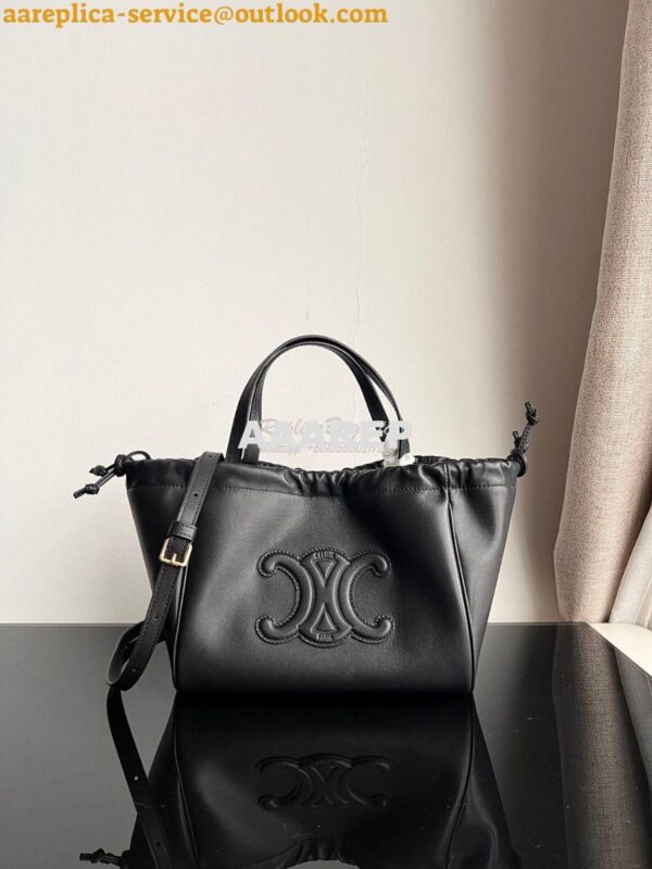 Replica Celine Small Cabas Drawstring Cuir Triomphe In Smooth Calfskin 3