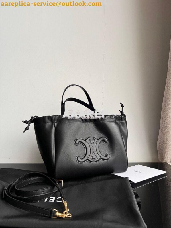 Replica Celine Small Cabas Drawstring Cuir Triomphe In Smooth Calfskin 4