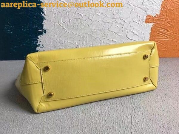 Replica Bottega Veneta Arco Medium Bag In Yellow Intrecciato Leather 5