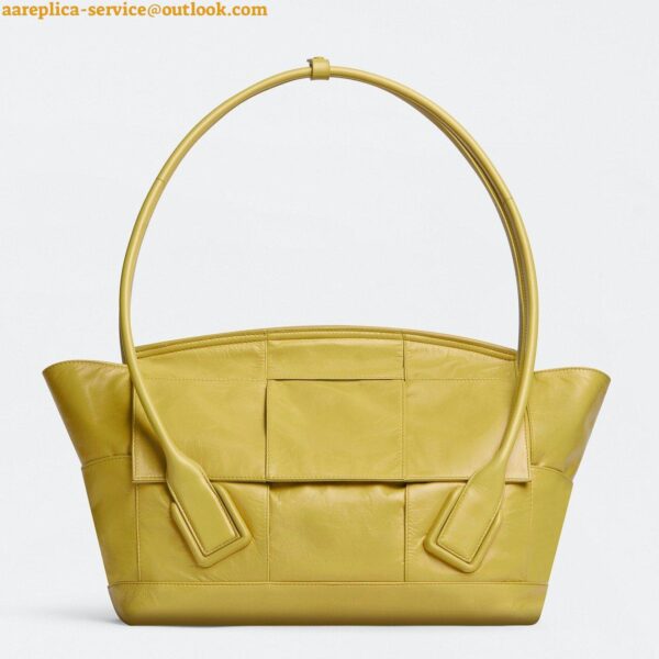 Replica Bottega Veneta Arco Medium Bag In Yellow Intrecciato Leather 6