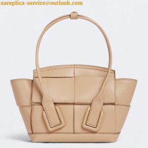 Replica Bottega Veneta Arco Mini Bag In Beige Intrecciato Calfskin