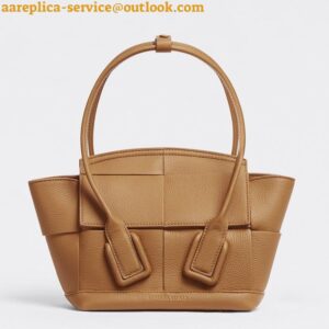 Replica Bottega Veneta Arco Mini Bag In Caramel Grained Leather 2