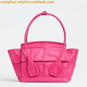 Replica Bottega Veneta Arco Mini Bag In Pink Intrecciato Leather