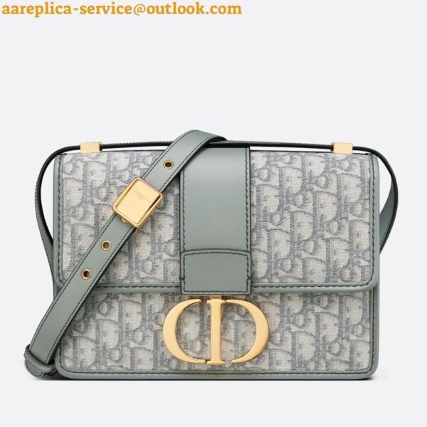 Replica Dior 30 Montaigne Medium Bag In Grey Dior Oblique Jacquard 5