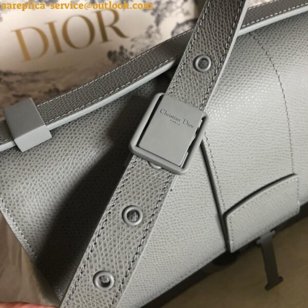 Replica Dior 30 Montaigne Medium Bag In Grey Ultramatte Grained Calfskin 11