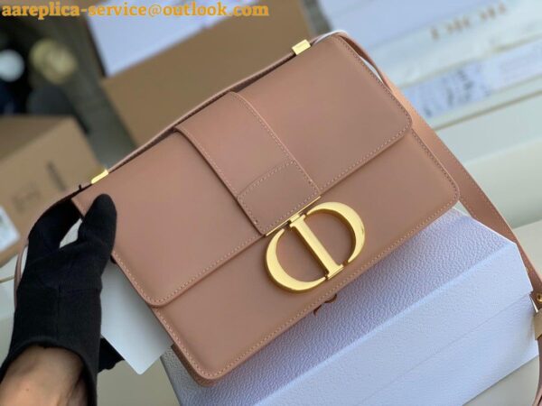 Replica Dior 30 Montaigne Medium Bag In Poudre Box Calfskin 3