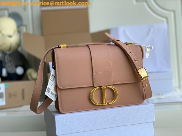 Replica Dior 30 Montaigne Medium Bag In Poudre Box Calfskin 5