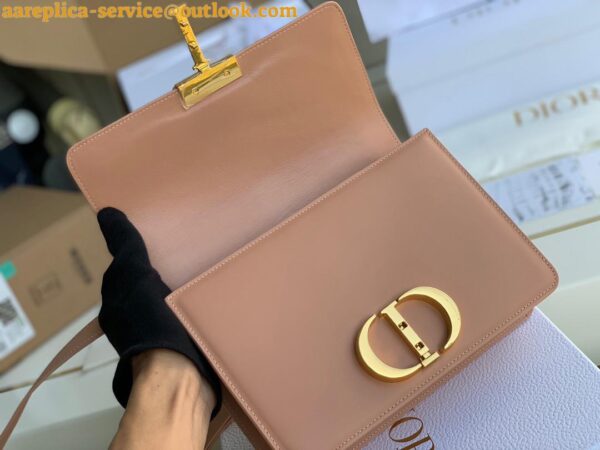 Replica Dior 30 Montaigne Medium Bag In Poudre Box Calfskin 10