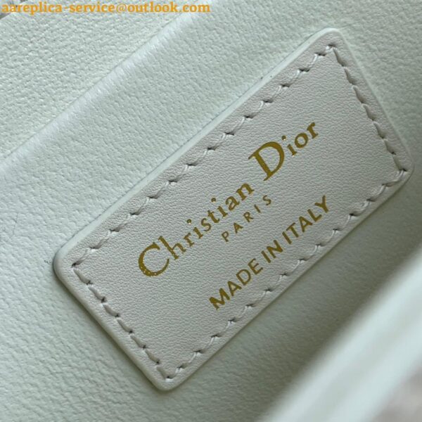 Replica Dior 30 Montaigne Medium Bag In White Box Calfskin 11