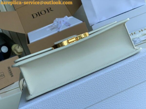 Replica Dior 30 Montaigne Medium Bag In White Box Calfskin 14