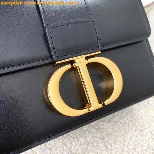 Replica Dior 30 Montaigne Micro Bag In Black Box Calfskin 7