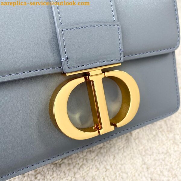 Replica Dior 30 Montaigne Micro Bag In Grey Box Calfskin 13