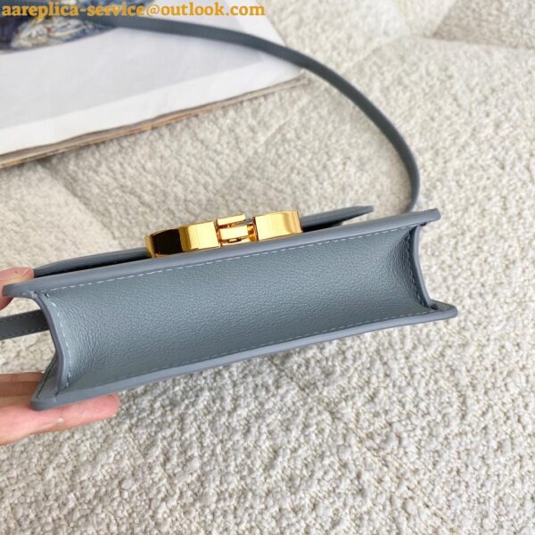 Replica Dior 30 Montaigne Micro Bag In Grey Box Calfskin 16