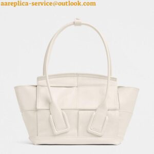 Replica Bottega Veneta Arco Mini Bag In White Intrecciato Calfskin 2