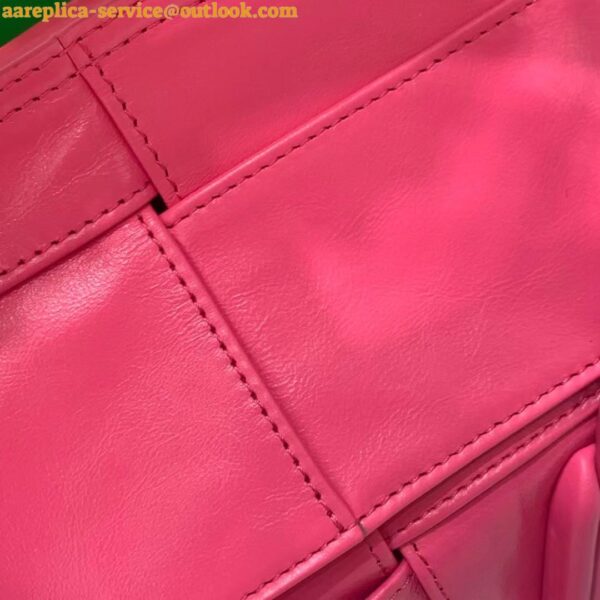 Replica Bottega Veneta Arco Mini Bag In Pink Intrecciato Leather 13