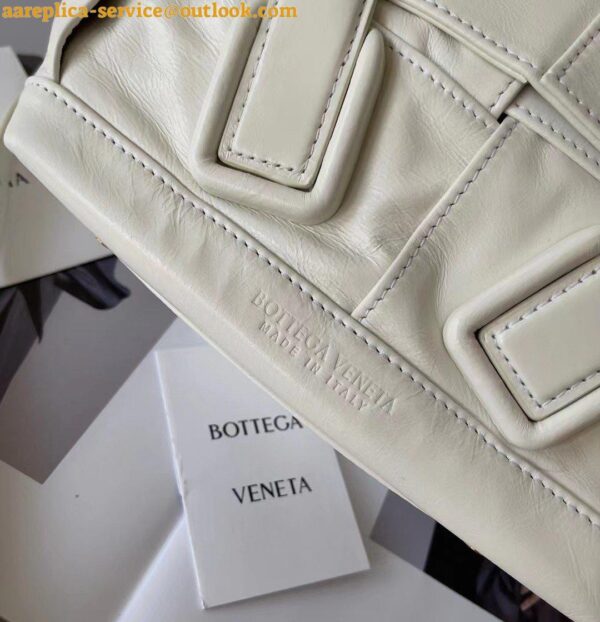 Replica Bottega Veneta Arco Mini Bag In White Intrecciato Calfskin 6