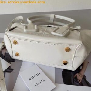 Replica Bottega Veneta Arco Mini Bag In White Intrecciato Leather 2