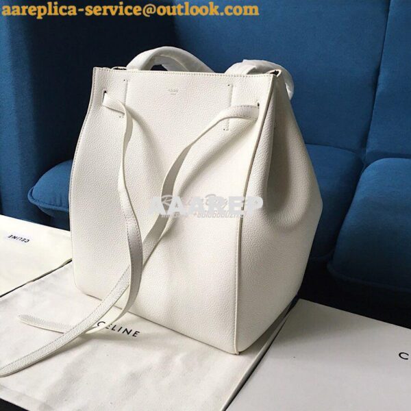 Replica Celine Small Cabas Phantom In Soft Grained Calfskin 189023 Whi 4