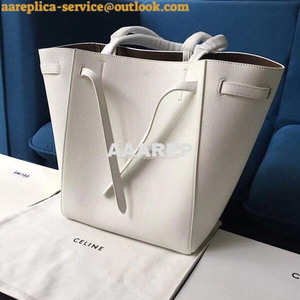 Replica Celine Small Cabas Phantom In Soft Grained Calfskin 189023 Whi 5