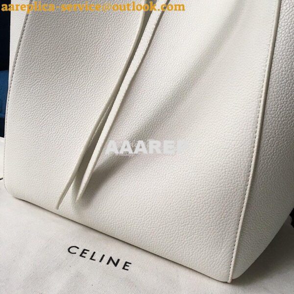 Replica Celine Small Cabas Phantom In Soft Grained Calfskin 189023 Whi 6