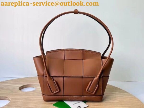 Replica Bottega Veneta Arco Small Bag In Caramel Intrecciato Calfskin 3