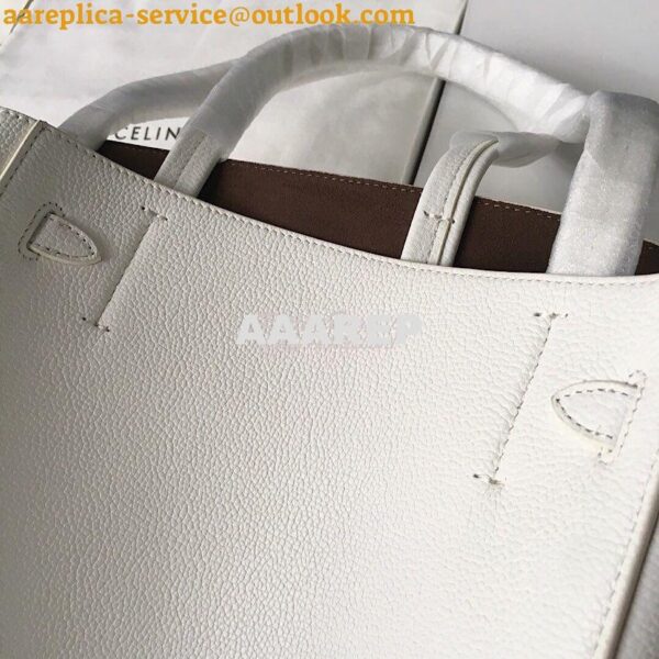 Replica Celine Small Cabas Phantom In Soft Grained Calfskin 189023 Whi 11