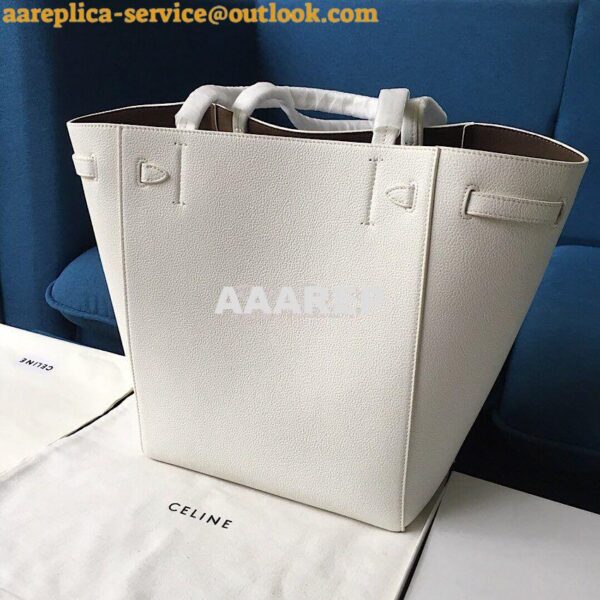 Replica Celine Small Cabas Phantom In Soft Grained Calfskin 189023 Whi 12