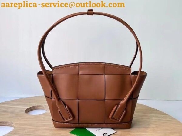 Replica Bottega Veneta Arco Small Bag In Caramel Intrecciato Calfskin 13