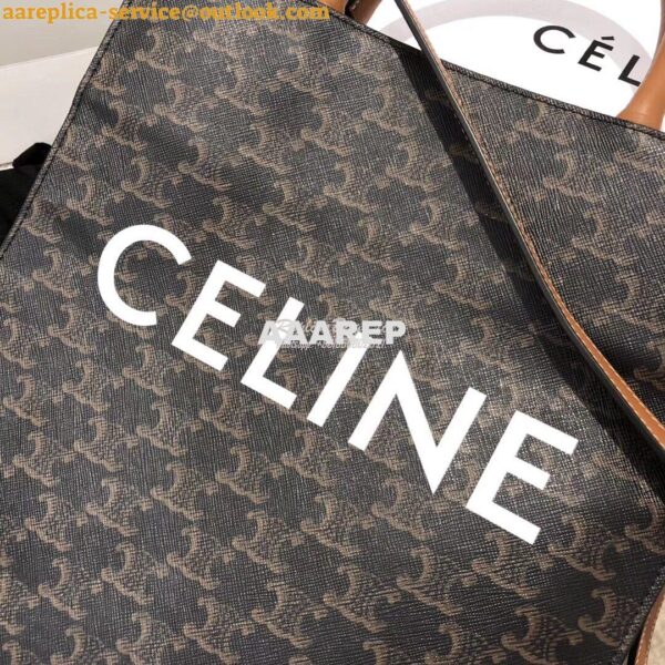 Replica Celine Small Cabas Vertical In Triomphe Canvas 191542 9