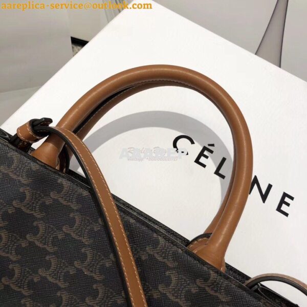 Replica Celine Small Cabas Vertical In Triomphe Canvas 191542 10