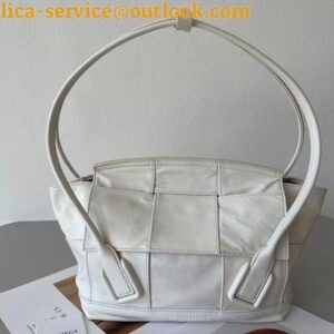 Replica Bottega Veneta Arco Small Bag In White Intrecciato Calfskin 2