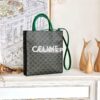 Replica Celine Small Cabas Vertical In Triomphe Canvas 191542 White 2