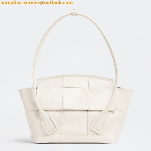 Replica Bottega Veneta Arco Small Bag In White Intrecciato Leather 3