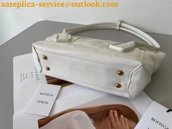 Replica Bottega Veneta Arco Small Bag In White Intrecciato Leather 6