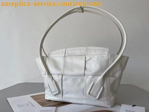 Replica Bottega Veneta Arco Small Bag In White Intrecciato Leather 7