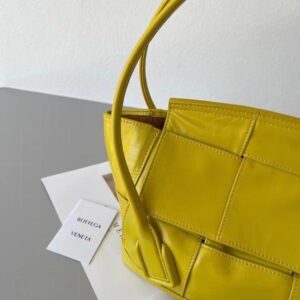 Replica Bottega Veneta Arco Small Bag In Yellow Intrecciato Leather 2