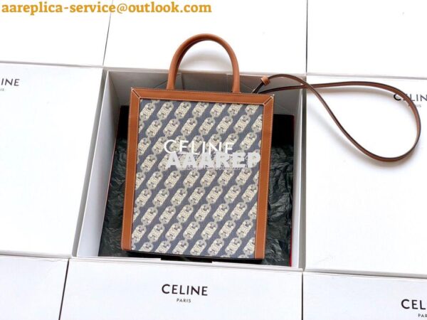 Replica Celine Small Cabas Vertical In Triomphe Chaîne Canvas 191542 3