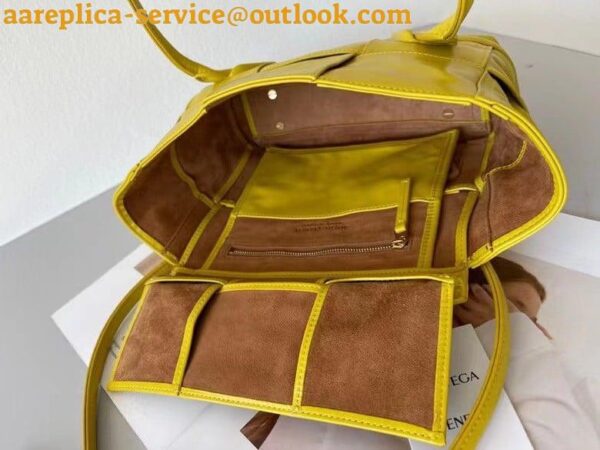 Replica Bottega Veneta Arco Small Bag In Yellow Intrecciato Leather 10